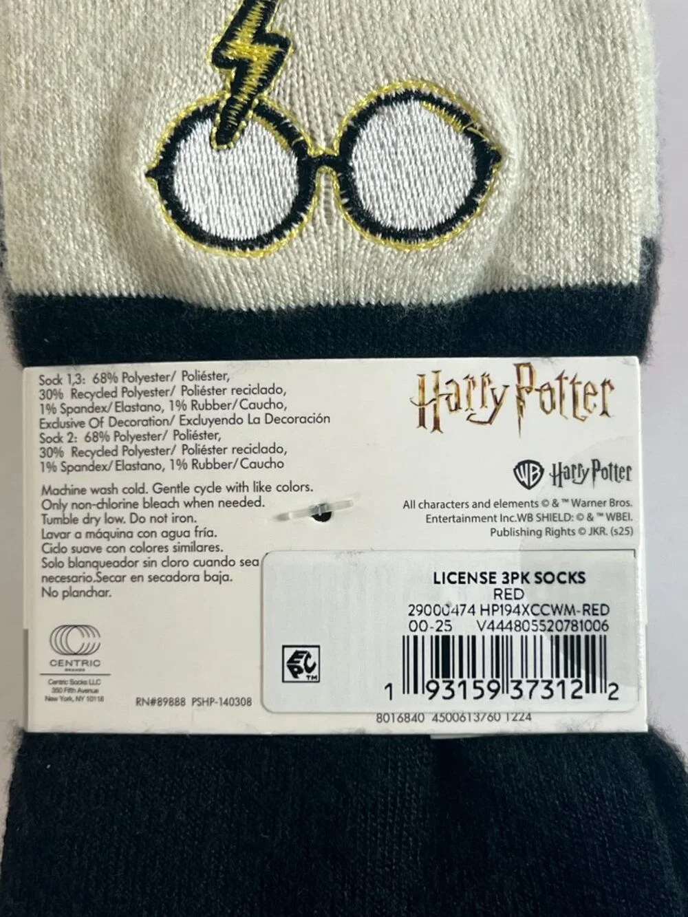 Warner Bros. Harry Potter Boot Socks 3 Pairs Women's Shoe Size 4-10